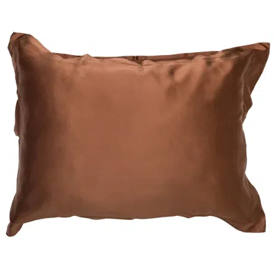 Mionè Brown Silk Pillowcase Cinnamon