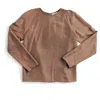 Mionè Women's Brown Long-sleeved Silk Blouse In Brown