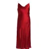 Mionè Women's Midi Silk Slip Dress - Red In Red