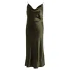 Mionè Women's Midi Slip Silk Dress - Green In Green
