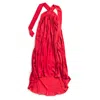 Mionè Women's Red Limited Edition Transparent Silk Beach Dress In Red