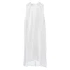 Mionè Women's Short Silk Dress With High Neck White In White