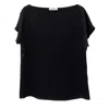 Mionè Women's Silk Boat Neckline Blouse - Black In Black