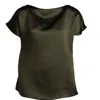 Mionè Women's Silk Boat Neckline Blouse - Green In Green