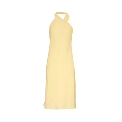 Mionè Women's Twist Halterneck Dress - Butter Yellow