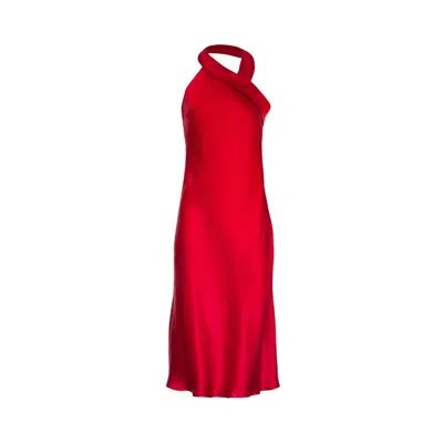 Mionè Women's Twist Halterneck Dress - Red