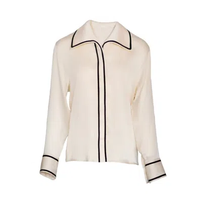 Mionè Women's White / Black Napoleon Shirt In Multi