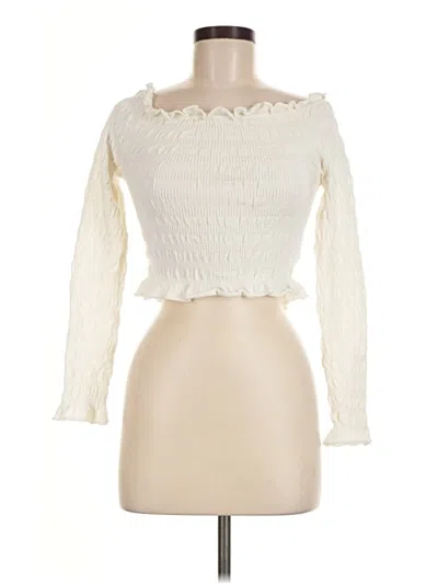 Pre-owned Miou Muse 3/4 Sleeve T-shirt In Ivory