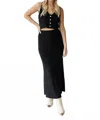 Miou Muse Arlette Knitted Maxi Skirt In Black In Black