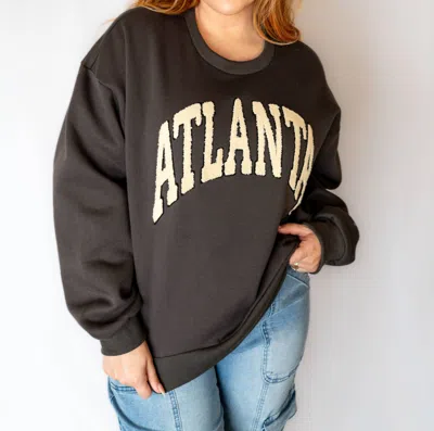 Miou Muse Atlanta Sweatshirt In Charcoal Gray In Black