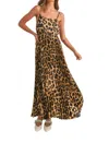 Shop Miou Muse Belle Leopard Maxi Dress In Brown
