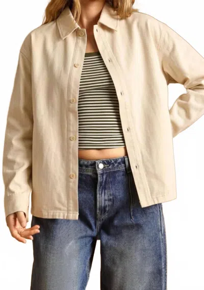 Miou Muse Button Down Front Top In Cream In Neutral