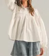 Miou Muse Detailed Button Front Blouse In White