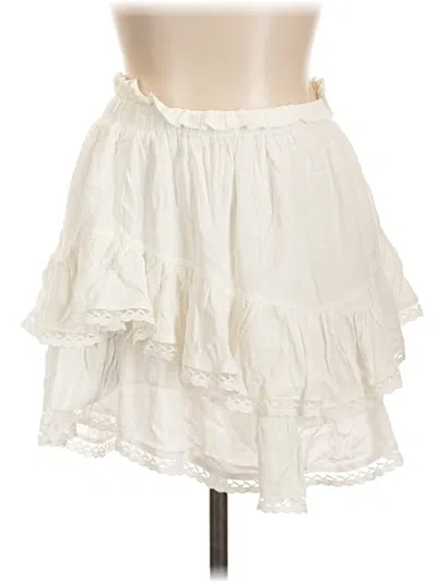 Pre-owned Miou Muse Casual Skirt In Ivory