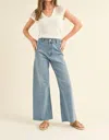 Miou Muse Charlotte Light Wash Denim In Blue In Blue