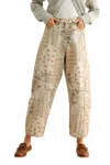 Miou Muse Chloe Printed Barrel Pants In Multicolor In Multi