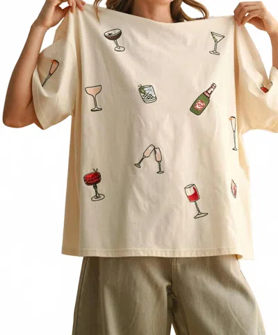 Miou Muse Cocktail Tee In Beige In Neutral