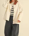 Miou Muse Corduroy Dreams Barn Jacket In Beige/brown In Multi