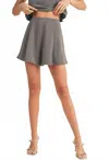 Miou Muse Courtney Flow Shorts In Mushroom Gray In Gray