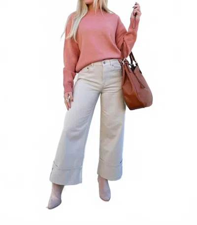 Miou Muse Cuffed Bottom Pants In Grey In Multi