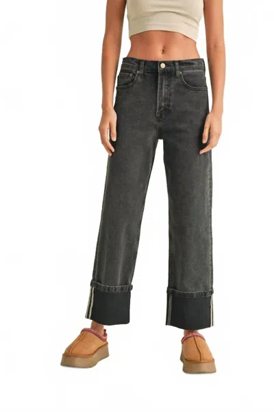 Miou Muse Cuffed Pants In Black