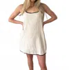 Miou Muse Dakota Linen Tank Mini Dress In Cream In Neutral