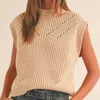 MIOU MUSE DAY TO DAY SWEATER VEST IN BEIGE