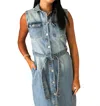 Miou Muse Liberty Denim Dress In Blue