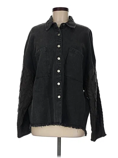 Pre-owned Miou Muse Denim Jacket In Black