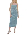 Miou Muse Denim Maxi Dress In Lt Wash In Multi