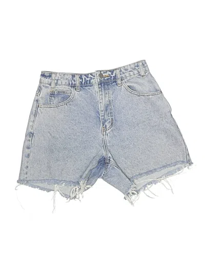 Pre-owned Miou Muse Denim Shorts In Blue