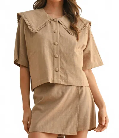 Miou Muse Desert Aura Jacket In Tan In Brown