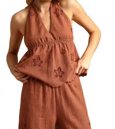 Miou Muse Desert Bloom Halter Top In Sedona In Multi