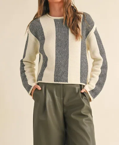 Miou Muse Dream Again Sweater In Cream/black