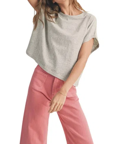 Miou Muse Dye & Wash T-shirt In Heather Grey