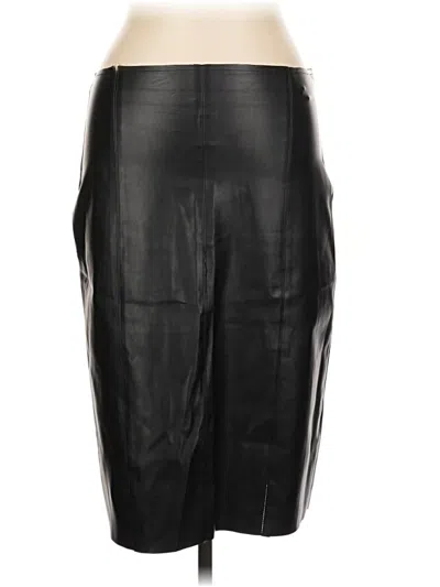 Pre-owned Miou Muse Faux Leather Skirt In Black