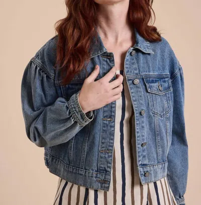 Miou Muse Forest Denim Jacket In Blue Denim