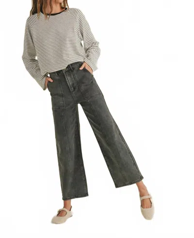 Miou Muse Front Seamed Jean In Black