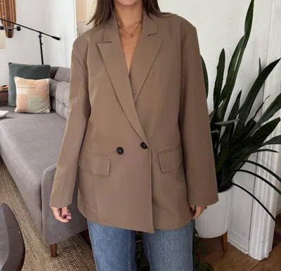 Miou Muse Gale Oversized Blazer In Mocha In Brown