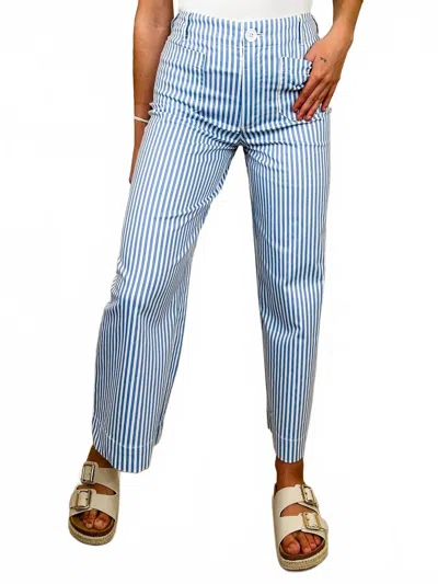 Miou Muse I Remember You High-rise Wide Leg Pants In Blue