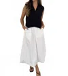 Miou Muse Ingrid Bubble Hem Midi Skirt In White In Black