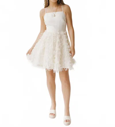 Miou Muse Jeanine Mini Dress In Cream In White