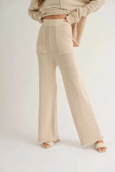 Miou Muse Just Sweater Pants In Cream In White