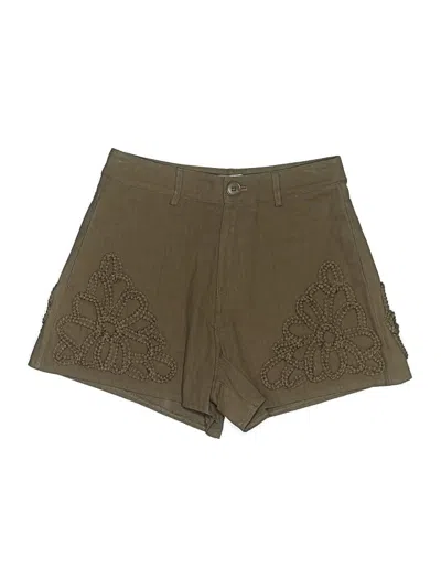 Pre-owned Miou Muse Khaki Shorts In Brown