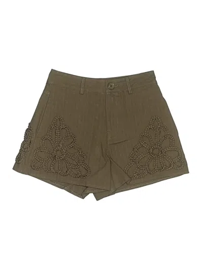 Pre-owned Miou Muse Khaki Shorts In Brown
