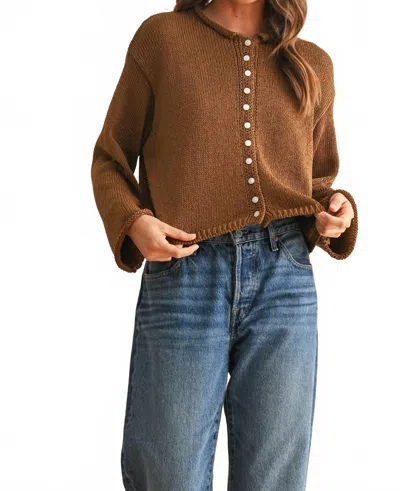 Miou Muse Light Weight Sweater In Brown