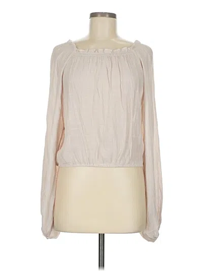 Pre-owned Miou Muse Long Sleeve Blouse In White