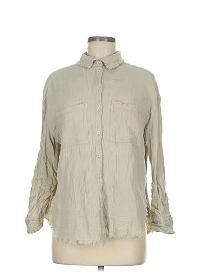 Pre-owned Miou Muse Long Sleeve Button Down Shirt In Brown