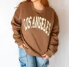 Miou Muse Los Angeles Sweatshirt In Straw In Brown