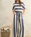 Miou Muse Mediterranean Trousers In Navy In Blue